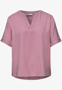 Kurzarm Bluse mit Turn-Up
