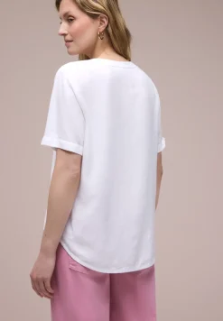 Kurzarm Bluse mit Turn-Up