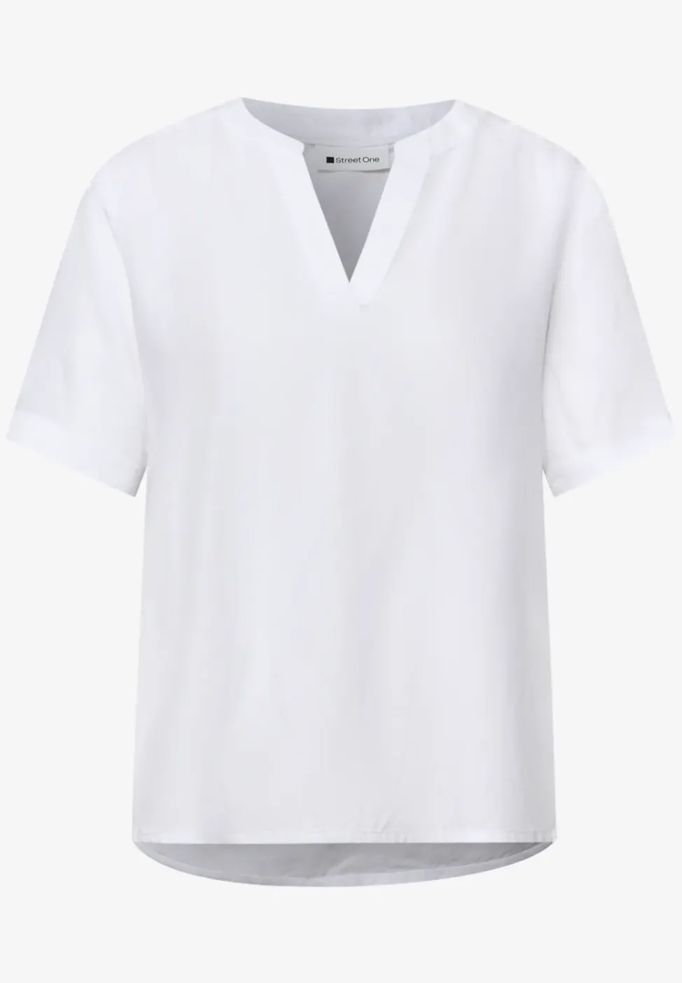 Kurzarm Bluse mit Turn-Up