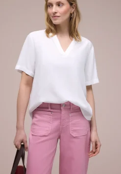 Kurzarm Bluse mit Turn-Up