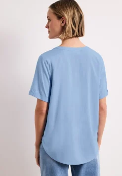 Kurzarm Bluse mit Turn-Up