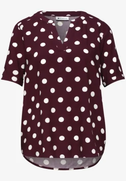 Kurzarm Bluse mit Turn-Up