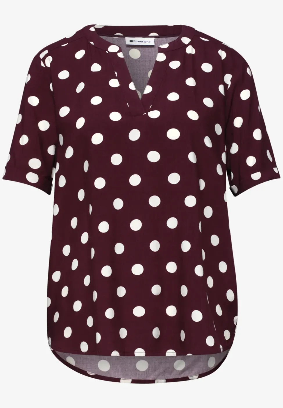 Kurzarm Bluse mit Turn-Up