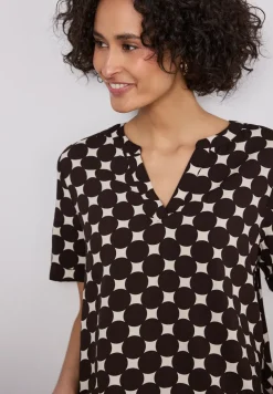 Kurzarm Bluse mit Turn-Up