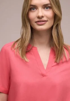 Kurzarm Bluse mit Turn-Up