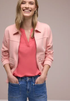 Kurzarm Bluse mit Turn-Up