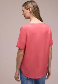 Kurzarm Bluse mit Turn-Up