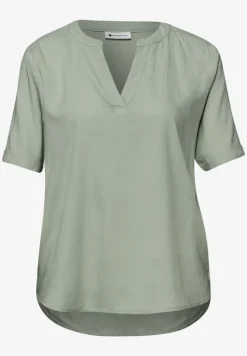 Kurzarm Bluse mit Turn-Up