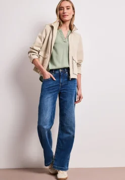 Kurzarm Bluse mit Turn-Up