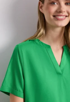 Kurzarm Bluse mit Turn-Up