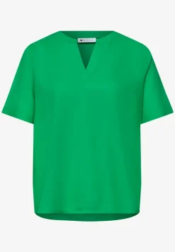 Kurzarm Bluse mit Turn-Up