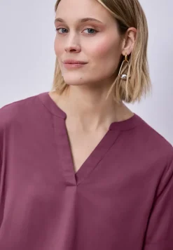 Kurzarm Bluse mit Turn-Up