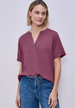 Kurzarm Bluse mit Turn-Up