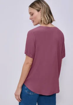Kurzarm Bluse mit Turn-Up