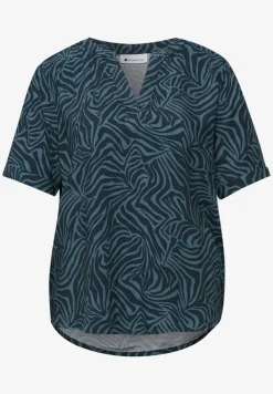 Kurzarm Bluse mit Turn-Up