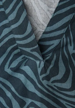 Kurzarm Bluse mit Turn-Up