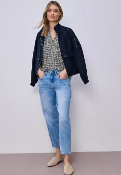 Kurzarm Bluse mit Turn-Up