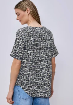 Kurzarm Bluse mit Turn-Up