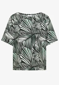 Kurzarm Blusenshirt mit Allover-Print