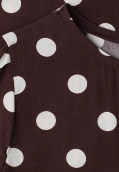 Kurzarm Blusenshirt mit Rundhals