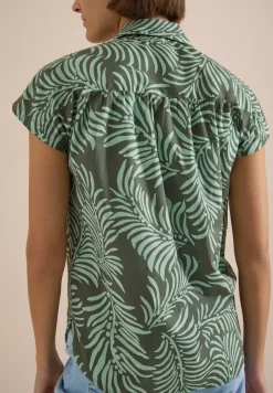 Kurzarm Hemdbluse mit Print