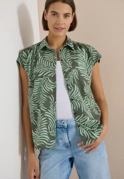 Kurzarm Hemdbluse mit Print