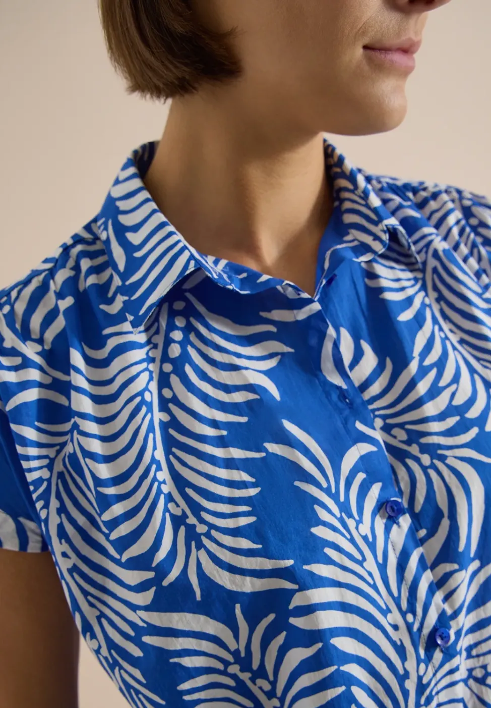 Kurzarm Hemdbluse mit Print