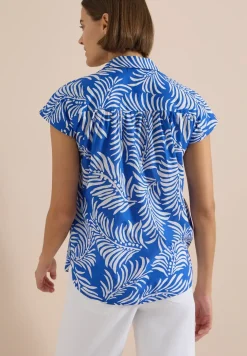 Kurzarm Hemdbluse mit Print