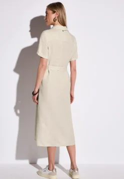 Kurzarmkleid mit Knopfleiste