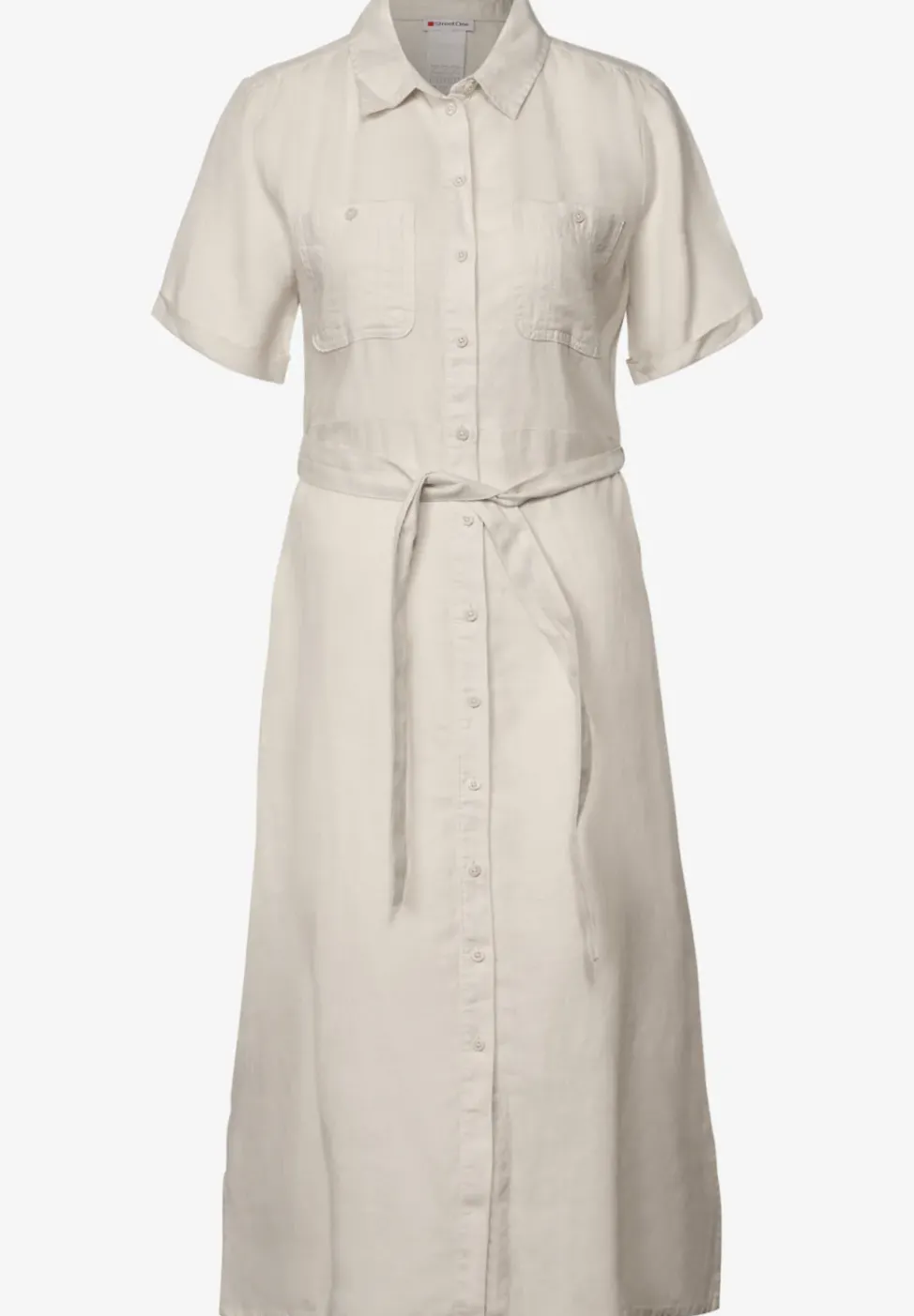 Kurzarmkleid mit Knopfleiste