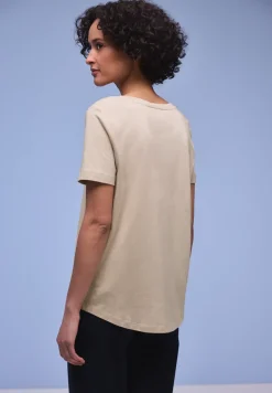 Kurzarm Longshirt mit Rundhals