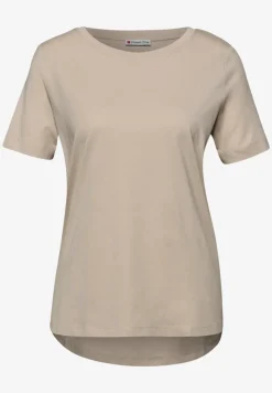 Kurzarm Longshirt mit Rundhals