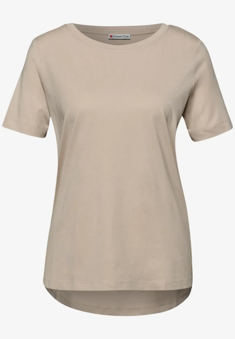 Kurzarm Longshirt mit Rundhals