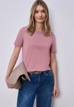 Kurzarm Longshirt mit Rundhals