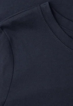 Kurzarm Longshirt mit Rundhals