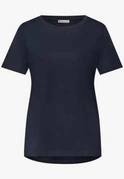 Kurzarm Longshirt mit Rundhals
