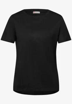 Kurzarm Longshirt mit Rundhals