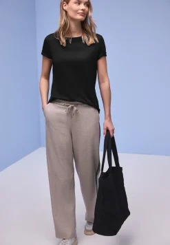 Kurzarm Longshirt mit Rundhals