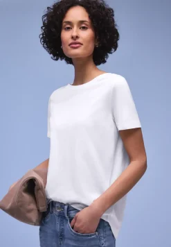 Kurzarm Longshirt mit Rundhals