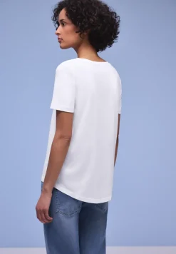 Kurzarm Longshirt mit Rundhals