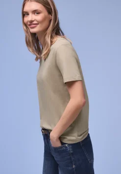 Kurzarm Longshirt mit Rundhals