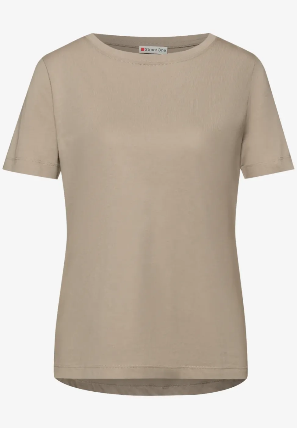 Kurzarm Longshirt mit Rundhals