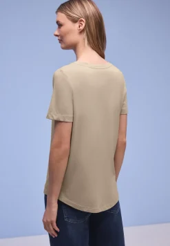 Kurzarm Longshirt mit Rundhals
