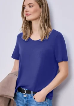 Kurzarm Longshirt mit Rundhals