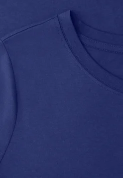 Kurzarm Longshirt mit Rundhals