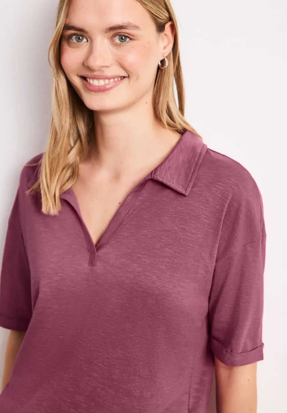 Kurzarm Poloshirt aus Jersey