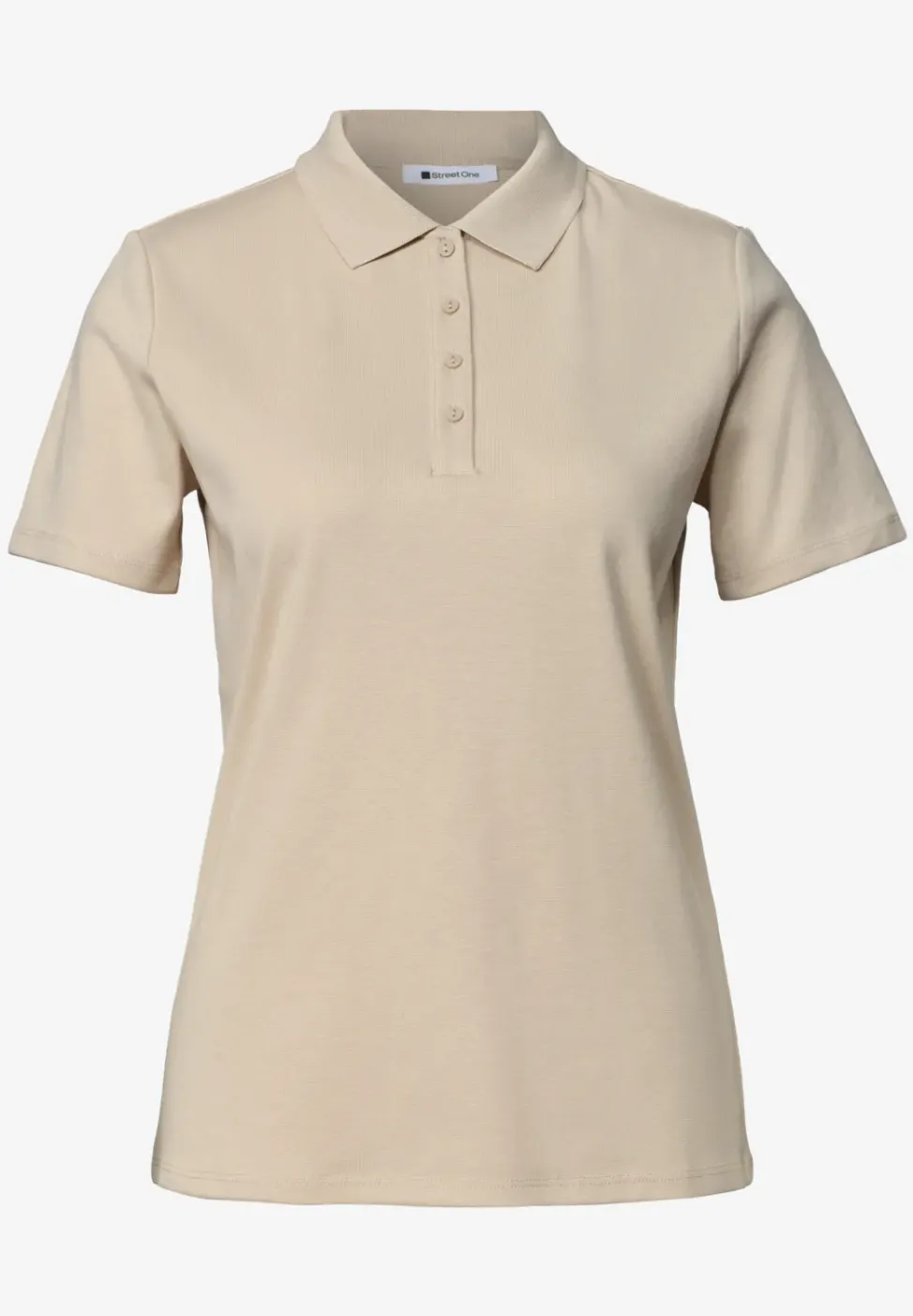 Kurzarm Poloshirt in Rippstruktur