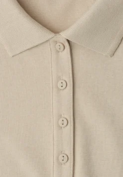 Kurzarm Poloshirt in Rippstruktur