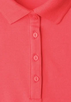 Kurzarm Poloshirt in Rippstruktur