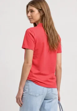 Kurzarm Poloshirt in Rippstruktur